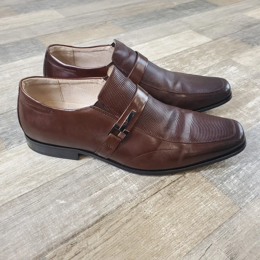 Stacy Adams Mens Buckley Moc Toe Slip On Shoes Sz 11 Loafers